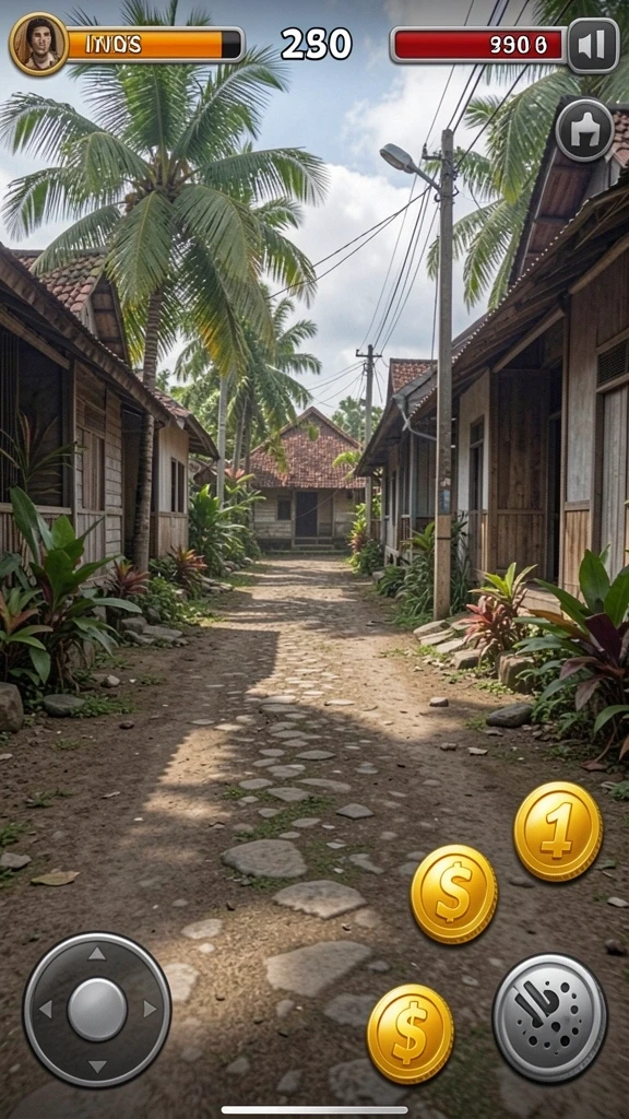 inova77 - Screenshot menampilkan karakter utama dalam aksi berkelahi.