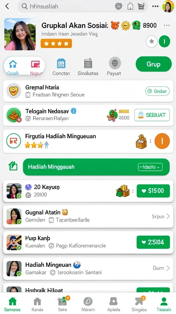 yono777 - Fitur interaktif yang memungkinkan pengguna berkomunikasi.